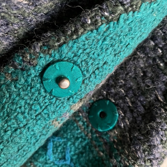 J. Jill -  Mixed Textures Pattern Sweater Jacket Long Wool Cardigan Topper - XL - Picture 6 of 12